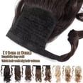 thumbnail image 5 of Benehair Wrap Around Ponytail Human Hair Extensions Body Wave Ponytail Extension With Comb Clip in Natural Black Human Hair for Women 18"-90g Wavy, 5 of 10