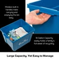 thumbnail image 5 of Sturdy Essentials Curbside 18 Gallon Green Recycling Bin with Carrying Handles for Homes or Businesses for Curb Recycling - Four Pack of Bins - Green, 5 of 9