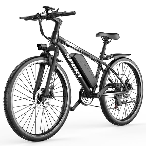 Electric Bike for Adults, 749W Peak Mountain Ebike with 25 MPH, 65 Miles Range, 7 Speeds, 48V 10Ah Removable Battery 26" Ebike for Commute,UL2849,Lockable Suspension Fork Free car lock,Unisex