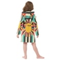 thumbnail image 7 of FORMRS Niños Bathrobe Unisex Hooded Robe Soft Plush Pajamas Sleepwear, Size 10-12T, Geometric Sun, 7 of 7
