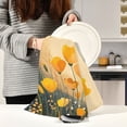 thumbnail image 4 of Multi-Purpose Kitchen Towels 28x18 Inch Dishcloths with Hanging Loop Decorative and Practical Towels for Kitchen, Dining Yellow Flowers on The Grass, 4 of 5