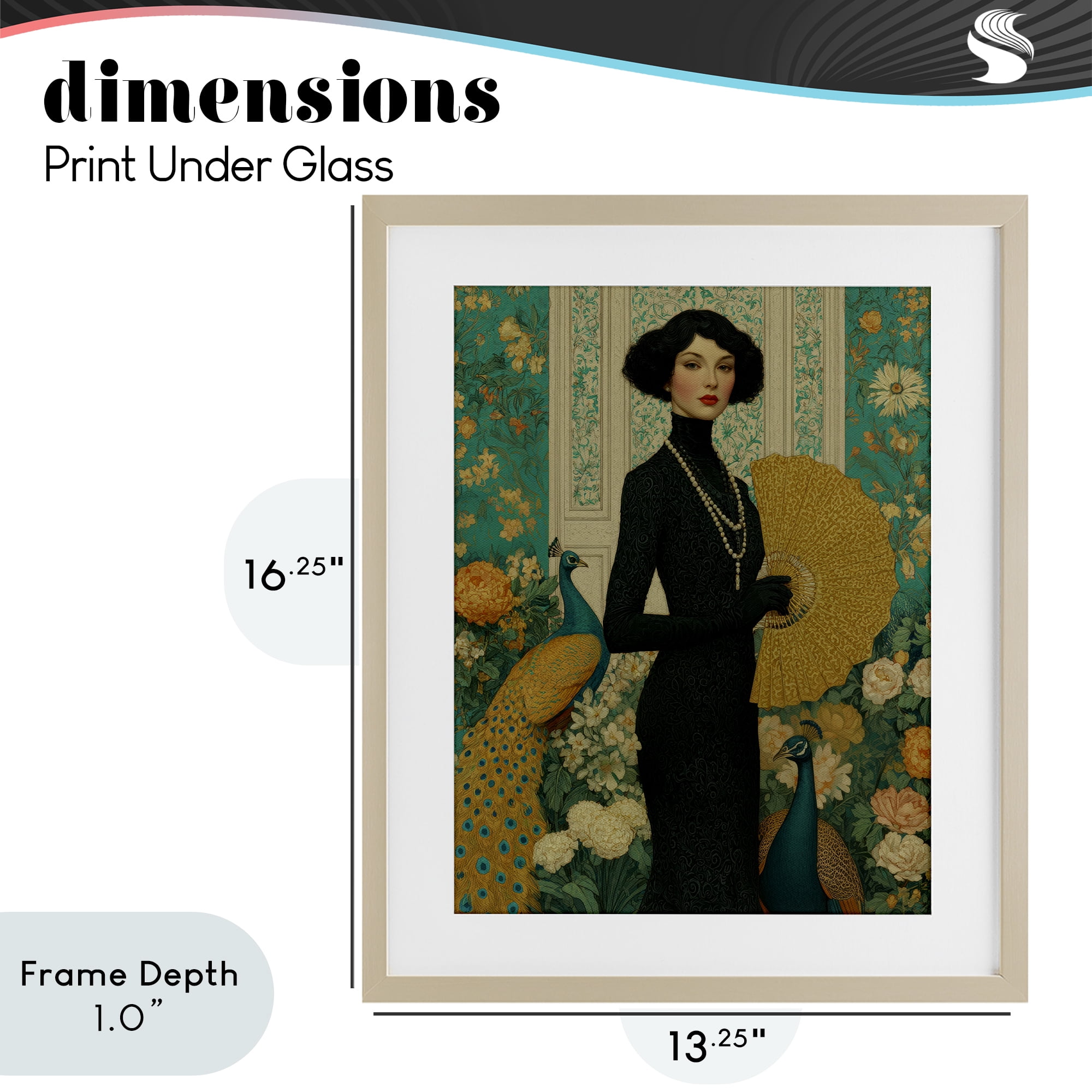 Stupell Industries Floral Velvet Reign Birch Framed Print Under Glass, design by A Barefoot Stylist