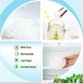 thumbnail image 5 of Reusable Plastic Ice Cubes 65 Pack White Refreezable Cubes for Drinks, Whiskey, Vodka or Coffee, Washable Fake Ice Chill Drinks Without Diluting & Melting, 5 of 7
