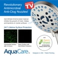 thumbnail image 3 of AquaCare High Pressure 8-mode Handheld Shower Head, Built-in Power Wash to Clean Tub, Tile & Pets, Extra Long 6 ft. Stainless Steel Hose, Wall & Overhead Brackets, 3 of 8