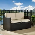 thumbnail image 7 of Crosley Palm Harbor Wicker Patio Loveseat in Brown and Sand, 7 of 7