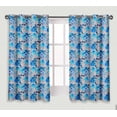thumbnail image 1 of S4Sassy Cotton Duck Austin Rose Pink Floral Double Panel Short Window&nbsp;Eyelet Living Room&nbsp;Curtains- 54X56 Inches, 1 of 4