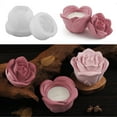 thumbnail image 2 of 3D Rose Flower Holder Molds, Resins Jar Molds with Lid Molds for Making Cup Jewelry Case Tealight Holder, 2 of 9
