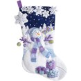 thumbnail image 2 of Bucilla Felt Stocking Applique Kit 18" Long-Frosty Night 86703, 2 of 2