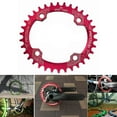 thumbnail image 3 of Eigraketly Bicicleta 38T Oval estrecho ancho 104BCD bicicleta de montaña placa de bielas bicicleta rueda de cadena ciclismo platos y bielas placa Ciclismo Rojo 32T Eigraketly OD3200-02B, 3 of 6
