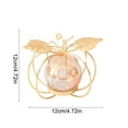 thumbnail image 3 of Halloween Pumpkin-Shaped Metal Candle Holder Ornament - Iron Frame Desktop Decor, Multi-Purpose Candlestick and Seasonal Tabletop Decoration, 3 of 6