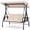 Khaki, variant on VIVOHOME 3-Seat Outdoor Converting Swing Chair with Canopy, Outdoor Porch Swing Chair with Stand - Navy Blue