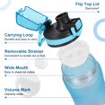 thumbnail image 3 of Botella de agua Opard Peak de plástico Tritan sin BPA, 600 ml, 3 of 7