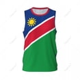 thumbnail image 2 of Namibia Flag Men Basketball Sports Jersey Running Fitness Multifunction Sleeveless tshirt Exclusive Custom Name Nunber, 2 of 11