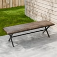 thumbnail image 3 of INTER HUT 2-Person Outdoor Wicker Bench for Garden Patio Porch, All-Weather Furniture with 450lb Capacity, Brown, 3 of 9