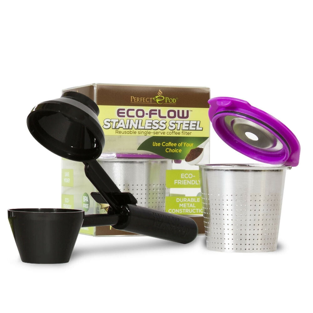 2Item Bundle Set, ECOFlow Stainless Steel Metal Reusable KCup Pod