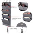 thumbnail image 3 of 1 Pieza Gris Organizador de Archivos Colgante con 5 Bolsillos Bolsillos de Almacenamiento para Armario sobre la Puerta Organizador de Pared Soporte de Papel para Revistas Colgante con Ganchos para el Hogar Oficina Escuela JM, 3 of 5