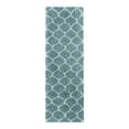 thumbnail image 3 of Unique Loom Trellis Shag Collection Area Rug - Ruby (2' x 6' Runner Light Blue/Ivory), 3 of 12