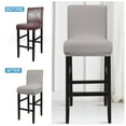 thumbnail image 2 of Unique Bargains Polyester Stretch Bar Stool Covers Elastic Band Mid Back Chair Slipcover Light Grey 4 Pcs, 2 of 8