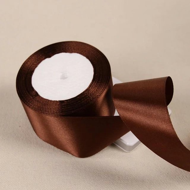 Stain Wrap Ribbon, Christmas Day Decorative Ribbon 6mm 10mm 15mm 20mm 25mm 40mm 50mm Silk Satin Ribbons Christmas Wedding Party Decoration Gift Wrapping Wine Red Ribbons(Dark Coffee,40mm)