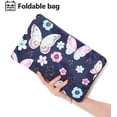 thumbnail image 3 of Foldable Travel Duffle Bag for Women Girls Large Cute Floral Weekender Overnight Carry On Bag for Kids Checked Luggage Bag (Z-Butterfly), 3 of 5