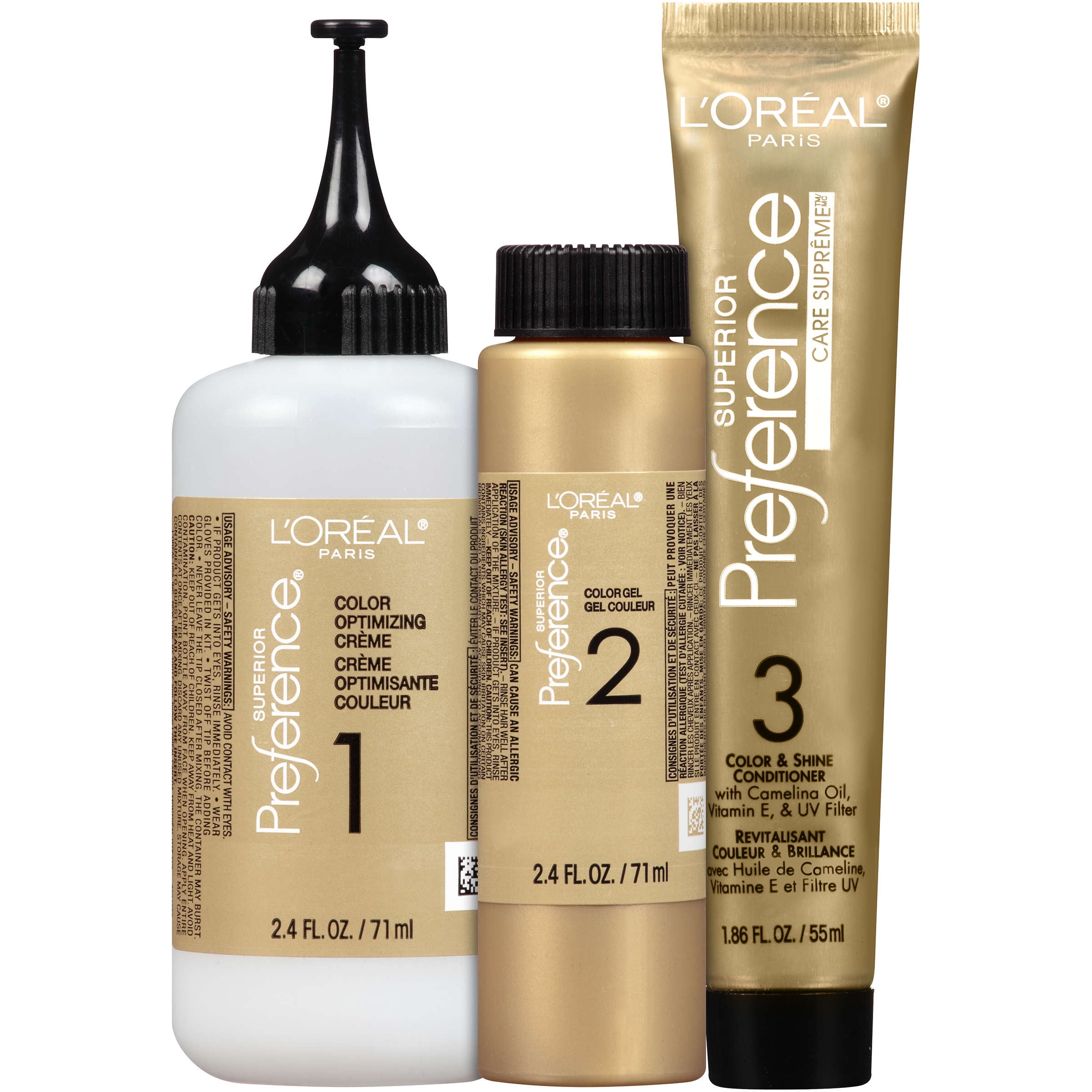 L'Oreal Paris Superior Preference Fade-Defying Shine Permanent Hair Color, 4G Dark Golden Brown, 1 Kit