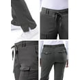 thumbnail image 4 of Adar Pro Scrubs For Women - Skinny Leg Yoga Scrub Pants - P4100 - Pewter - XXS, 4 of 7