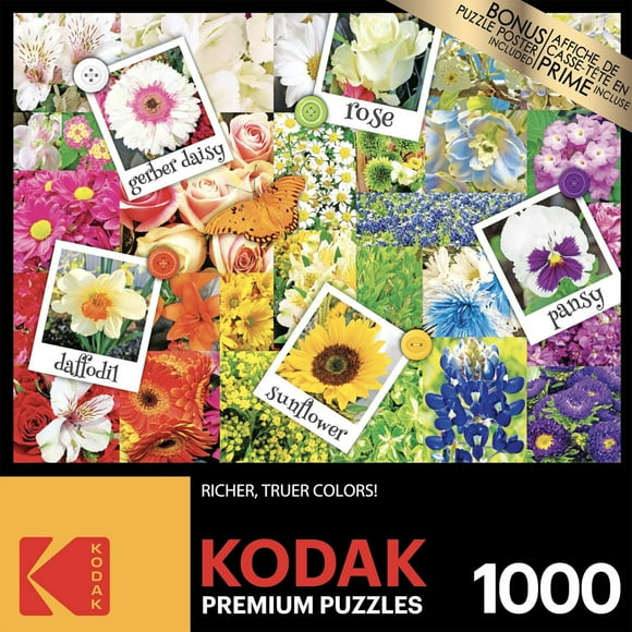 Puzzle 1000 pièces Kodak - Fleurs arc-en-ciel