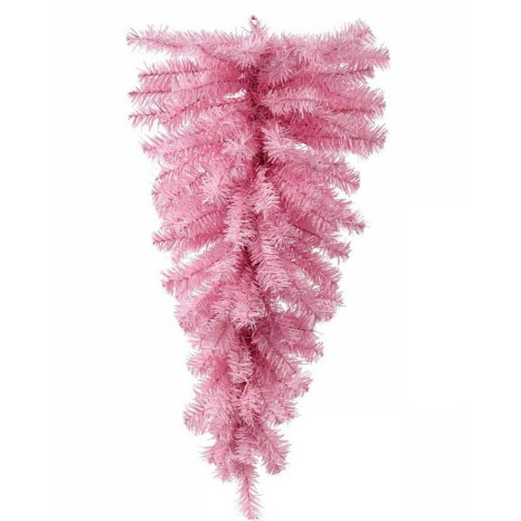 32" Pink Pine Christmas Teardrop, Unlit