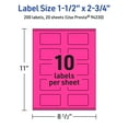 thumbnail image 6 of Avery Printable Rectangle Labels, Neon Magenta, 1.5" x 2.75", 200ct, 6 of 11
