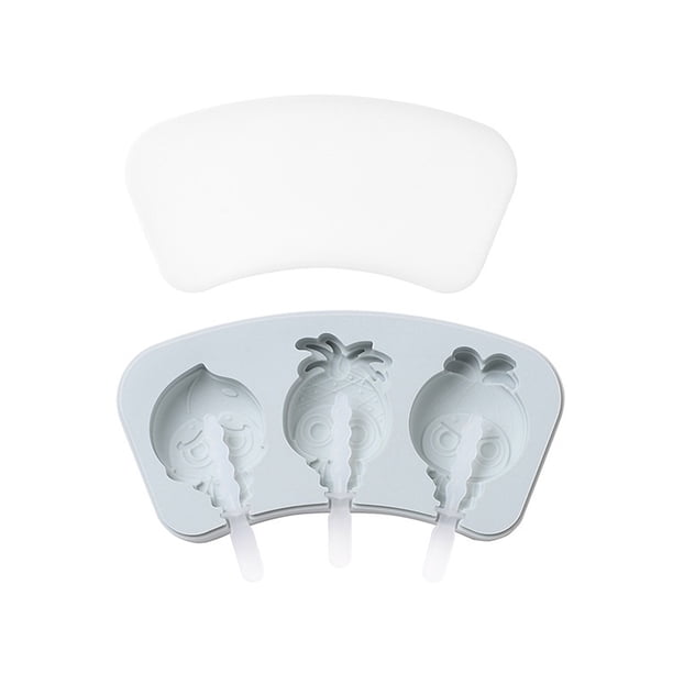 Moldes de silicona for paletas de animales de dibujos animados con tapas, formas divertidas de frutas y verduras for helado casero