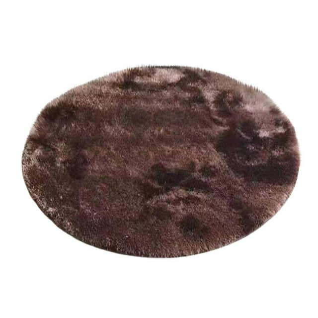 PRETXORVE Tapis en Soie Teint Rond pour Maison Chambre Salon Couverture Café Ordinateur Soin 60cm