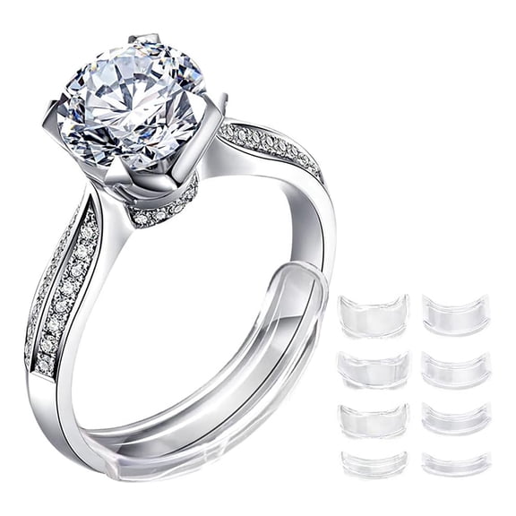 XIBUFE Invisible Ring Size Adjuster for Loose Rings Ring Adjuster Fit Any Rings, Assorted Sizes of Ring Sizer ring adjuster for loose rings women