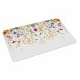thumbnail image 4 of Spring Floral Door Mat Indoor Outdoor, Watercolor Leaves Wildflower Pastoral Non Slip Welcome Mat with Rubber Backing, Absorbent Fabric Front Door Mats Entryway Rug for Home Patio Entrance 16"x24", 4 of 9