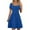 Blue, variant on XUNKUSGA Womens Summer A Line Plus Size Dress Casual Short Sleeve Beach Sundress Loose Swing Ruffle Hem Swing Beach Mini Tank Tiered Dress S-3XL