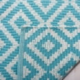 thumbnail image 4 of SAFAVIEH Montauk Tryik Geometric Diamonds Cotton Runner Rug, Light Blue/Ivory, 2'3" x 7', 4 of 6