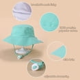thumbnail image 5 of Kids Sun Hat Baby Wide Brim Cap Summer Beach Bucket Hat Infant Foldable Fishing Hat Adjustable Toddler Hat, 5 of 7
