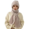 thumbnail image 1 of Integrated Ear Protection Windproof Caps Scarf Knitting Hat Thickening, 1 of 9