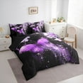 thumbnail image 3 of Castle Fairy Flying Butterfly Girl Boy Bedding Comforter Set 7 Pieces,Chic Purple Flowers Full Bedding Set Lightweight,Dreamy Princess Fitted Sheet Flat Sheet,Lightweight Room Decor,Reversible, 3 of 8