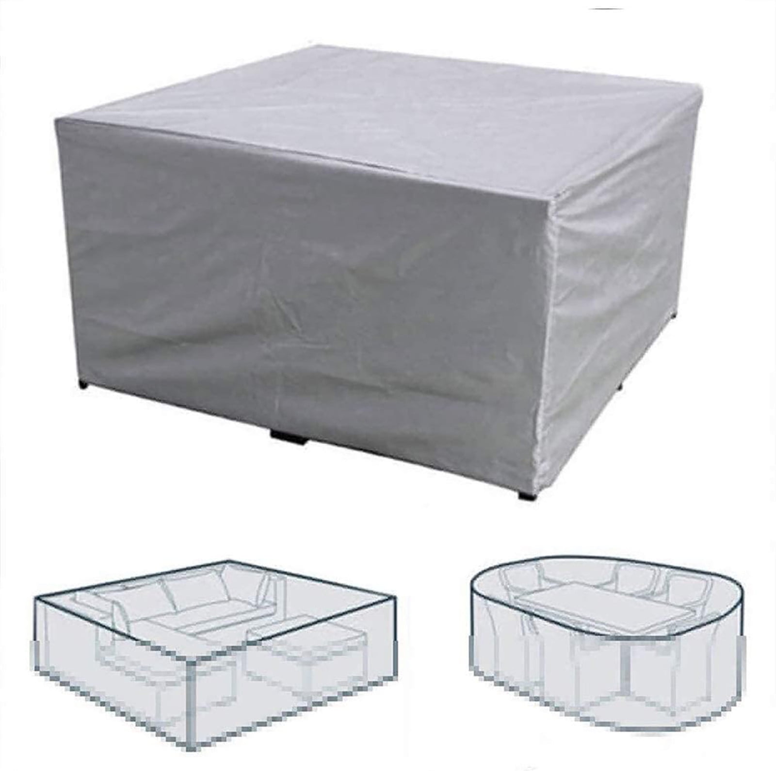 Garden Table Cover, Outdoor Furniture Winter Storage Tarpaulin, Waterproof Polyester PVC Furniture Cover for 4-Seater Set, Patio, and Table Protection