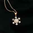 thumbnail image 3 of Rosec Jewels Natural Diamond Snowflake Necklace with Chain - HI-SI Quality - Christmas Gift for Women, 14K Yellow Gold, 3 of 8