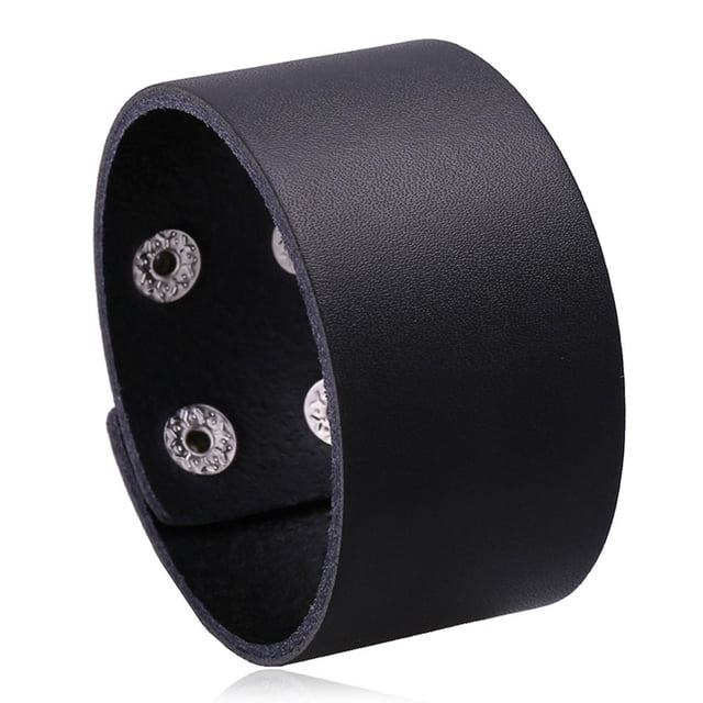 Pulsera Ajustable Salvador Punk Hebilla Moda Vintage Negro