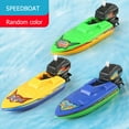 thumbnail image 2 of Speed Boat Ship Wind up Clockwork Float Children Water Boat Toy (Speedboat), 2 of 6