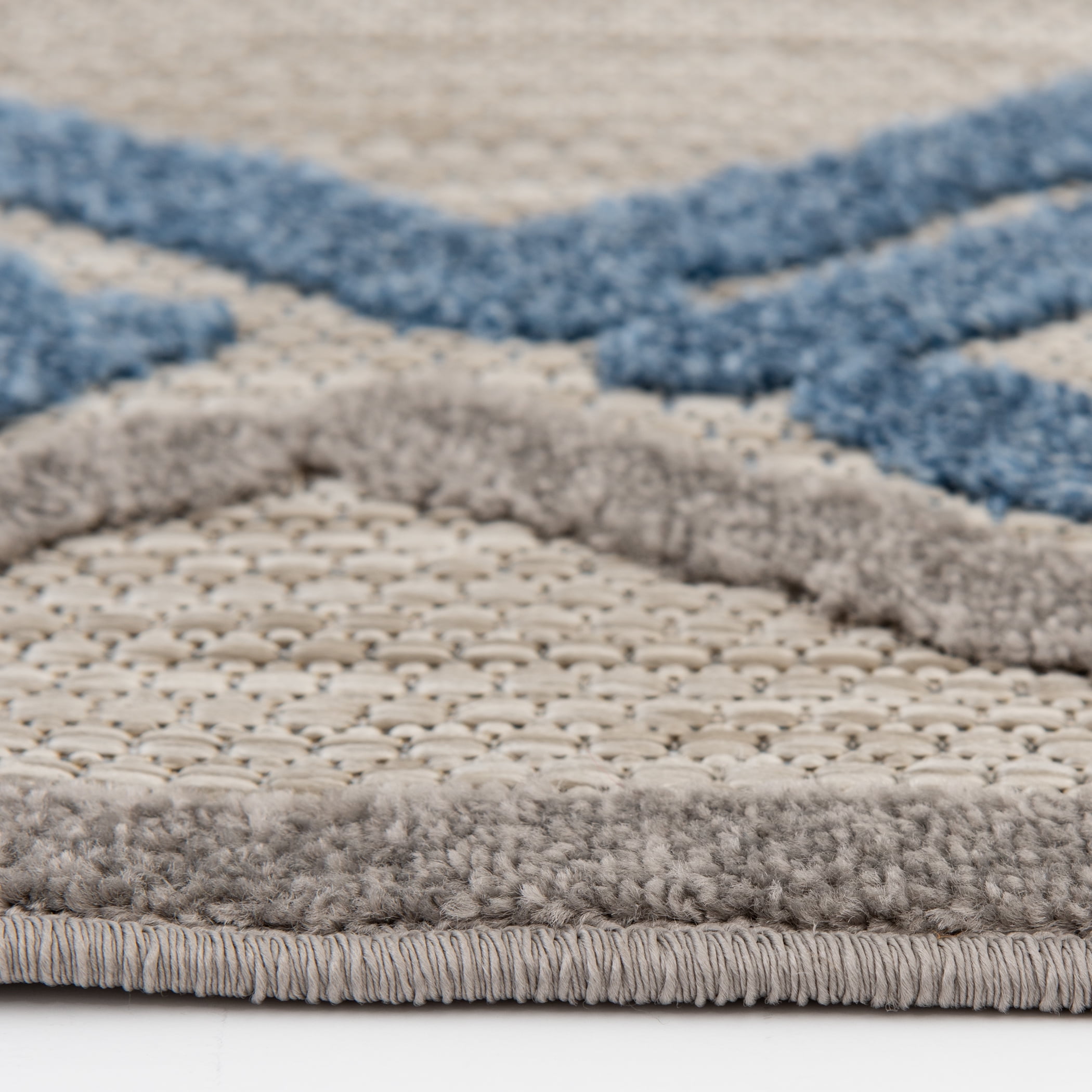 Loomaknoti Fontana Parlan 9' x 12' Geometric Indoor/Outdoor Area Rug , Gray/Blue