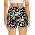 thumbnail image 2 of Lsque Colorful Screws Printed Women's Running Shorts with Liner Pockets,Elastic Quick Dry Workout Athletic Gym Yoga Shorts,Womens High Waist Shorts-XX-Large, 2 of 9