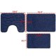 thumbnail image 2 of Granjero Gordo Juego de alfombras de baño de tres piezas, alfombra de baño de fibra ultrafina, antideslizante, ultra suave y absorbente, color negro, 2 of 5