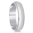 thumbnail image 2 of SZUL Women's 5mm Milgrain Edge Comfort Fit Wedding Band in 14K White Gold, 2 of 4