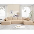 thumbnail image 6 of [Modern U-shaped Modular Sofa 138.5" Breathable Mesh Fabric for Living Room], 6 of 16