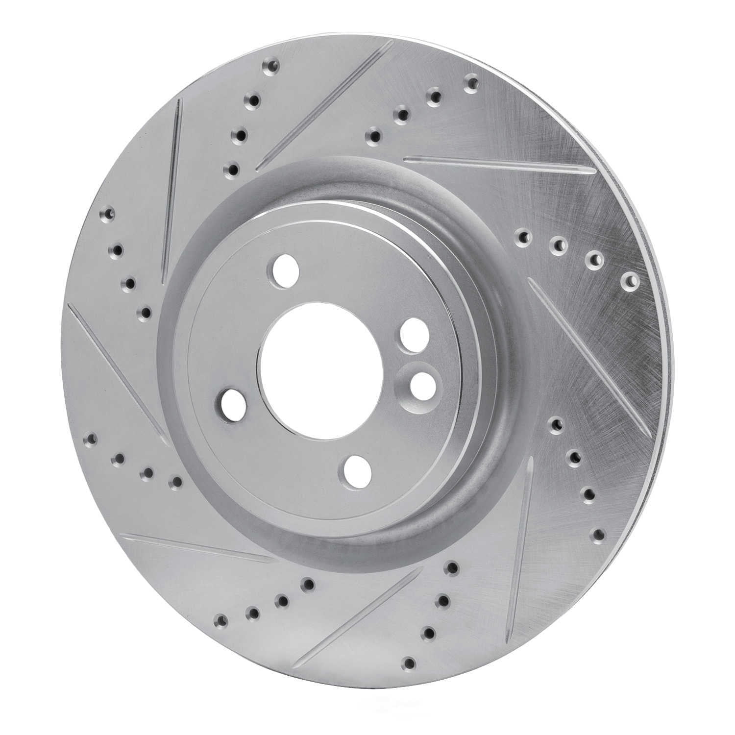 Dynamic Friction Company 631-32008L DFC Brake Rotor - Drilled And Slotted - Silver