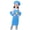Blue, variant on YUEHUA Kids Art Smock, Waterproof Apron with Pocket for Children, Solid Color Apron Sleeve and Hat Three Piece Set for Toddler Painting Aprons Smocks