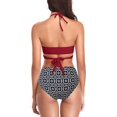 thumbnail image 2 of Mujer Traje de Baño Atractivo con Relleno Extraíble Bikini con Cuello Halter Vino Rojo XL Vino Rojo XL Xishao ropa, 2 of 2